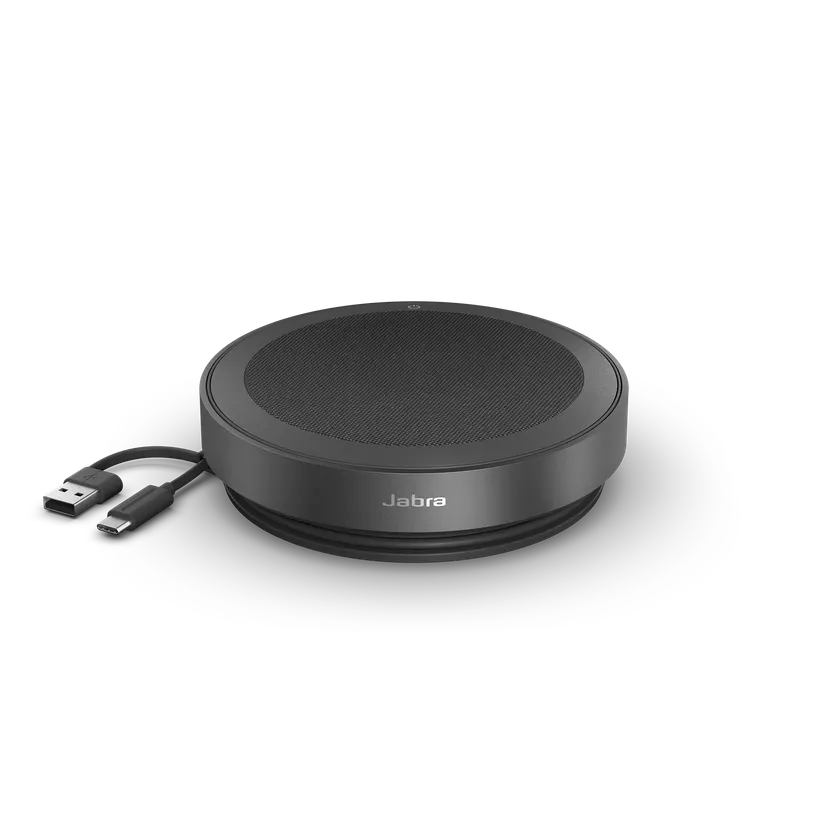 Jabra Speak2 75 Wireless Bluetooth Speakerphone - Portable Speaker with 4 Noise-Cancelling Mics, 65mm Full-Range Speakers & USB-C Bluetooth Adapter
