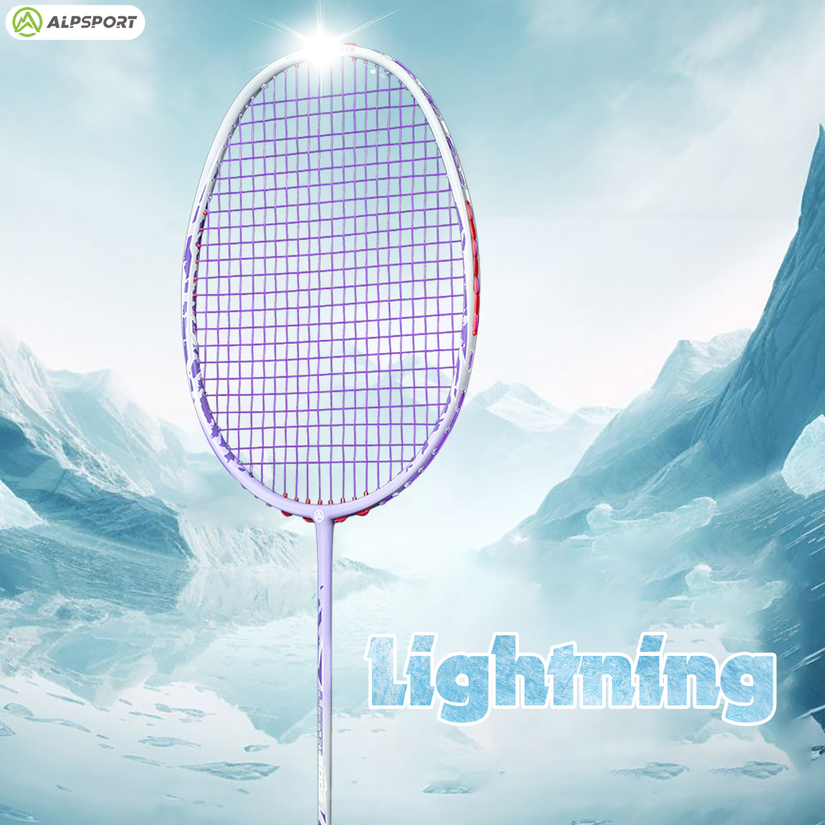 ALP New SD Lightning Badminton Racket Original 100% Full Carbon Fiber 6U 28LBS 1PCS High-Pound Offensive Single Racket ALP SD