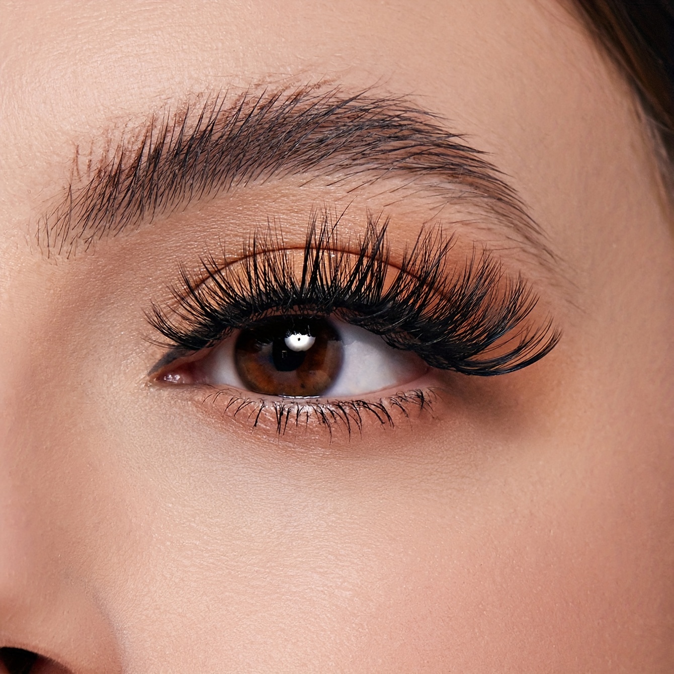 HOT 1 Pair Full Strip Eyelashes Thick Curling 15mm Fluffy Cross Slender False Eyelashes Eye End Elongated Lashes