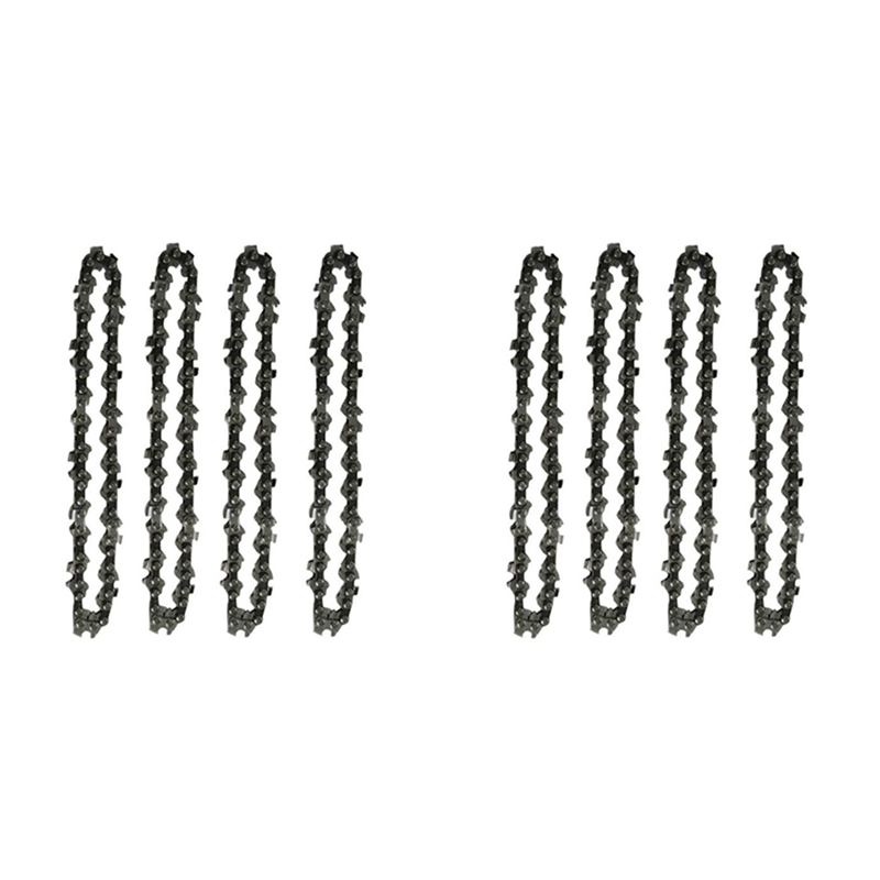 8Pcs Mini Chainsaw Chain 4 Inch Guide Saw Chain 1/4 LP Pitch, 28 Sections for Electric Protable Handheld Chain Saw