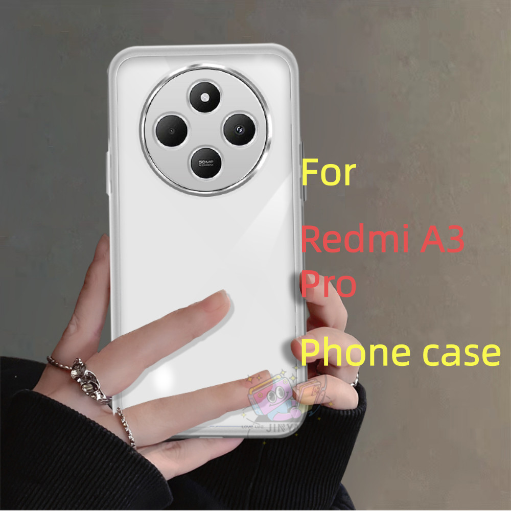 【Public】 For Redmi A3 Pro Phone case transparent Lens protector Elegant Gift Novel Anti-fingerprint Protective Case