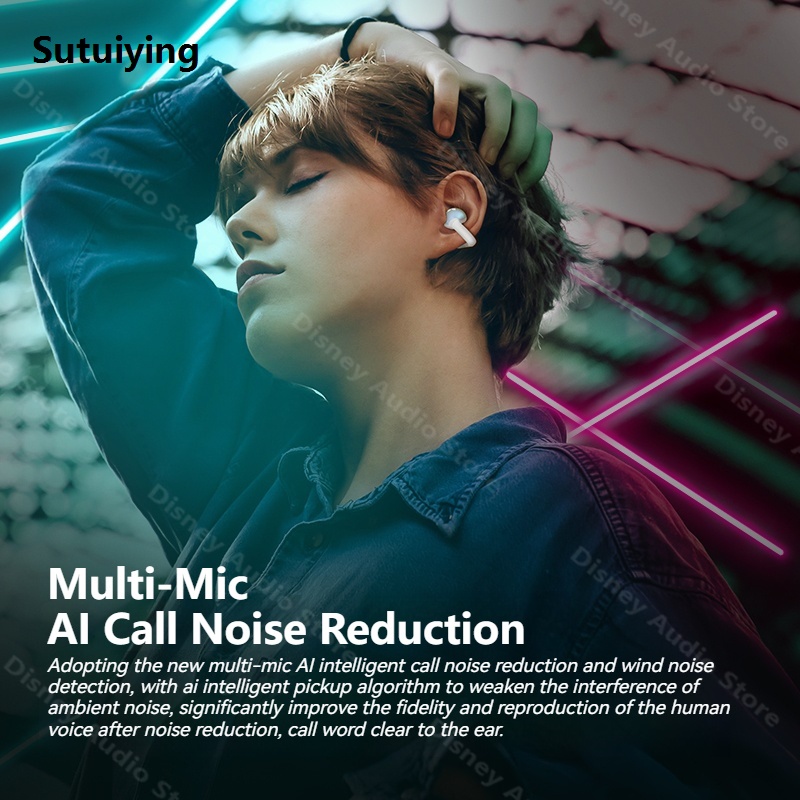 Sutuiying Monster EarClip Bluetooth 5.4 TWS Earbuds Stereo HD Call Earphone 2025 New AI Noise Canceling Wireless Headphones with Mic Sports Headset