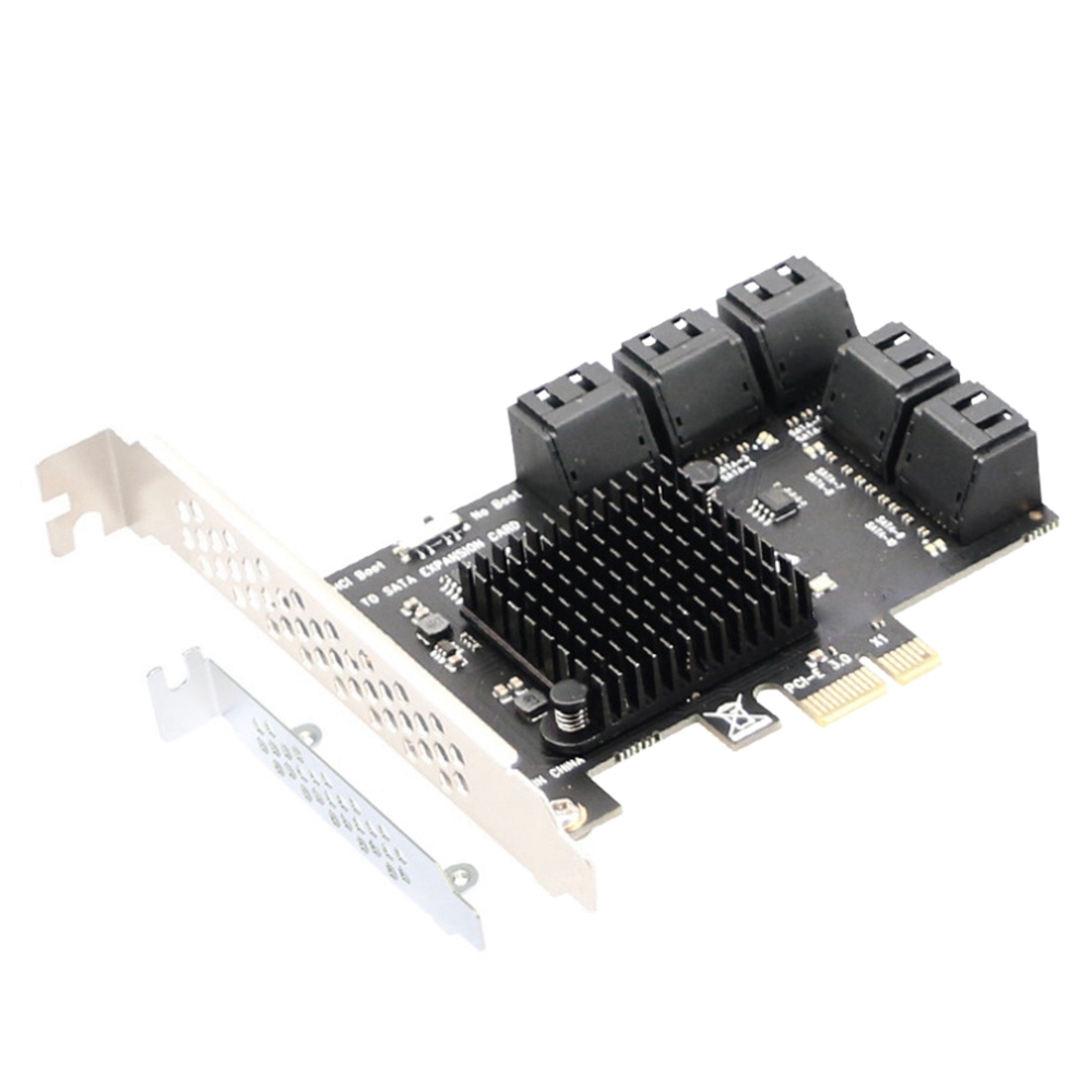 OYPFXMI PCI-E to 10-Port SATA3.0 Expansion Card ASM1064 Desktop Server 6G Does Not Support Arrays
