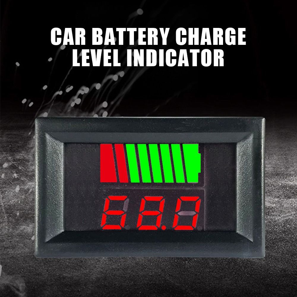 0.56'' Red Blue LCD Digital Voltmeter 12V 24V 60V 72V Battery Capacity Indicator Lead Acid Power Car Motorcycle Voltage Tester