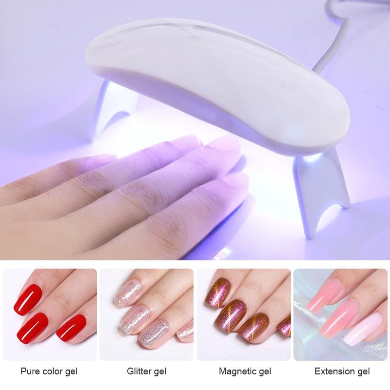 Mini USB LED UV Nail Lamp - Portable Gel Nail Polish Dryer for Home & Salon Use