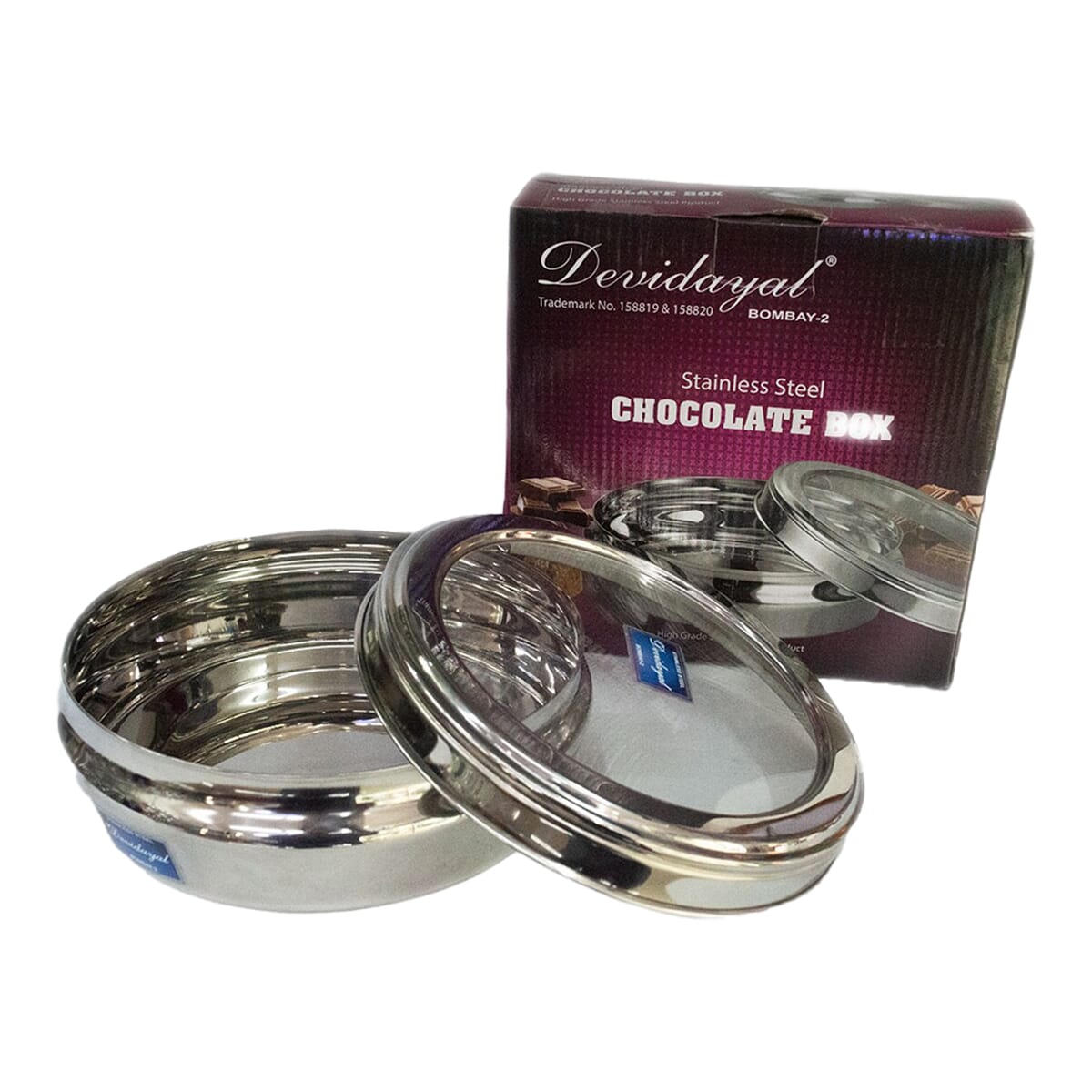 DeviDayal Stainless Steel See Through Chocolate Dabba Pack of 1 unit