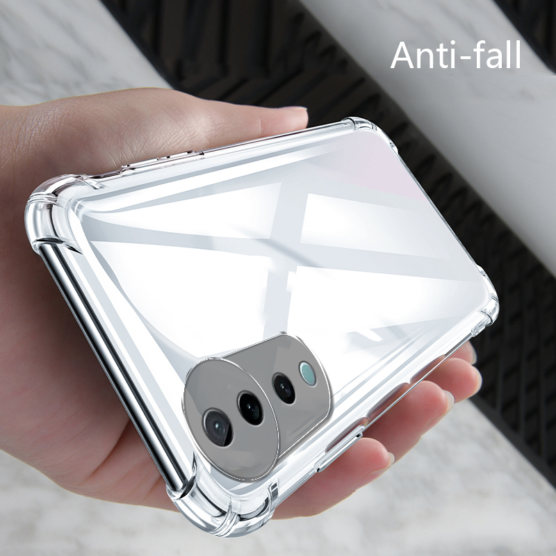 Sroof Casing For VIVO X100 Pro Couple Shockproof phone case Four Corner Anti Fall Skin Friendly Shell Soft Phone Back Cover