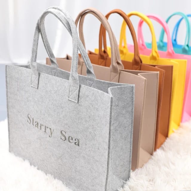 Women Famous Felt Bag Tote Shopping Bag Large Capacity Handbags