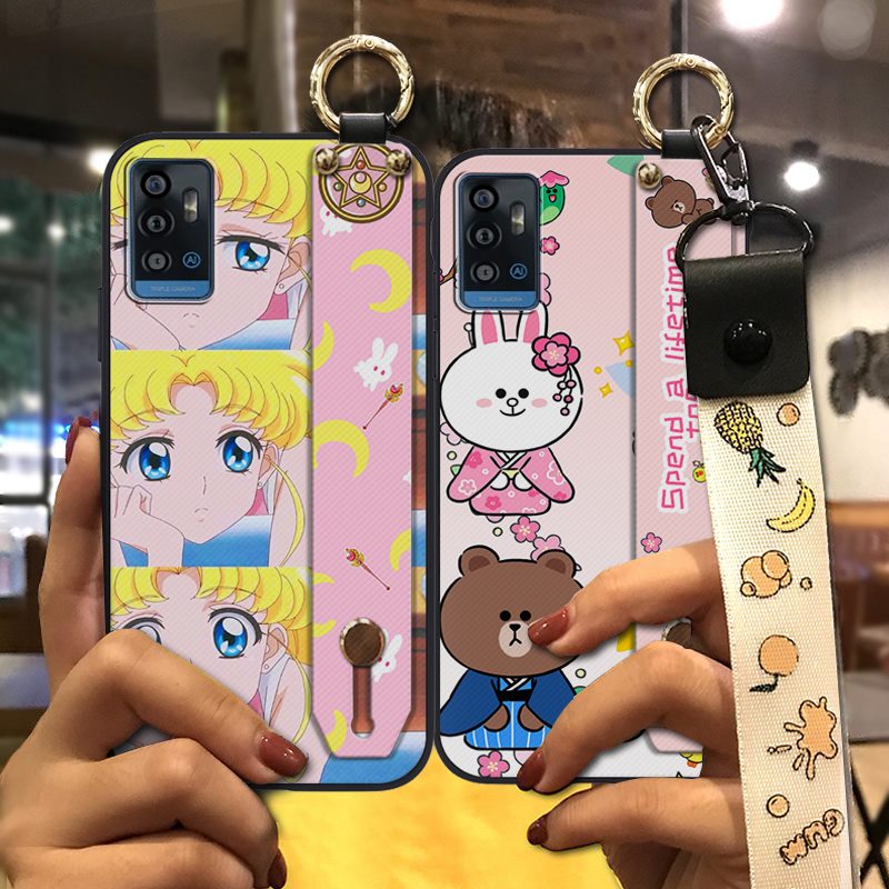 Back Cover Shockproof Phone Case For ZTE Blade A71/Optus X Swift 5G Kickstand Dirt-resistant Waterproof Cartoon Durable