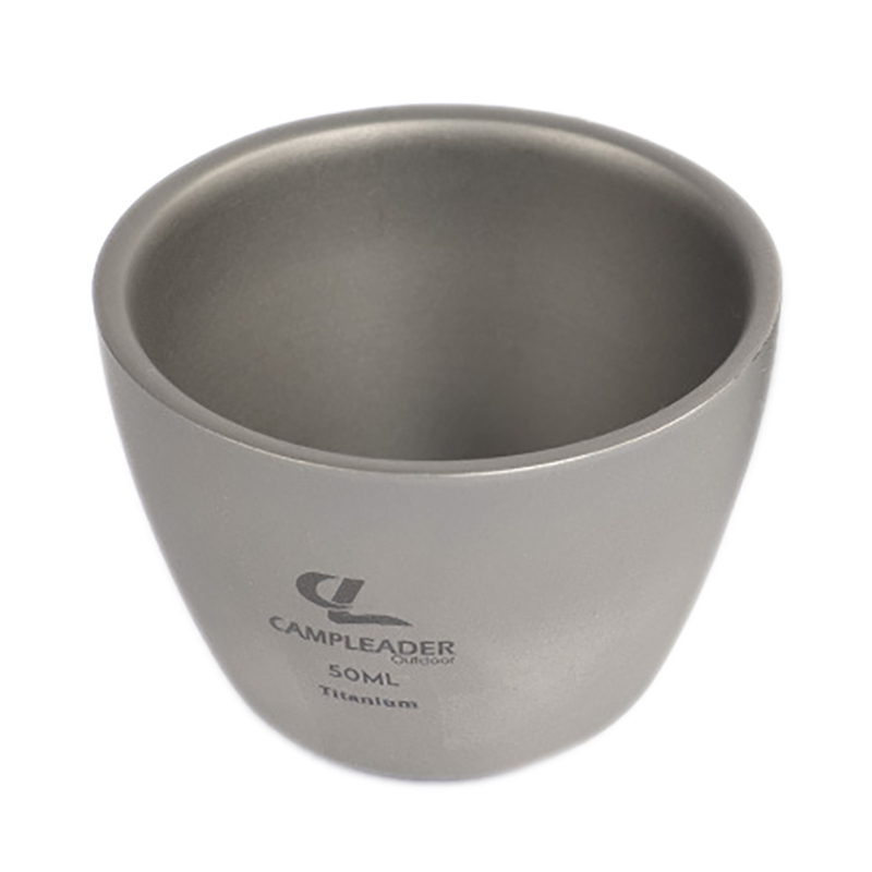 NAMUNY 50Ml Outdoor Portable Titanium Tea Cup Titanium Wine Cup Small Tea Cup for Camping Hiking
