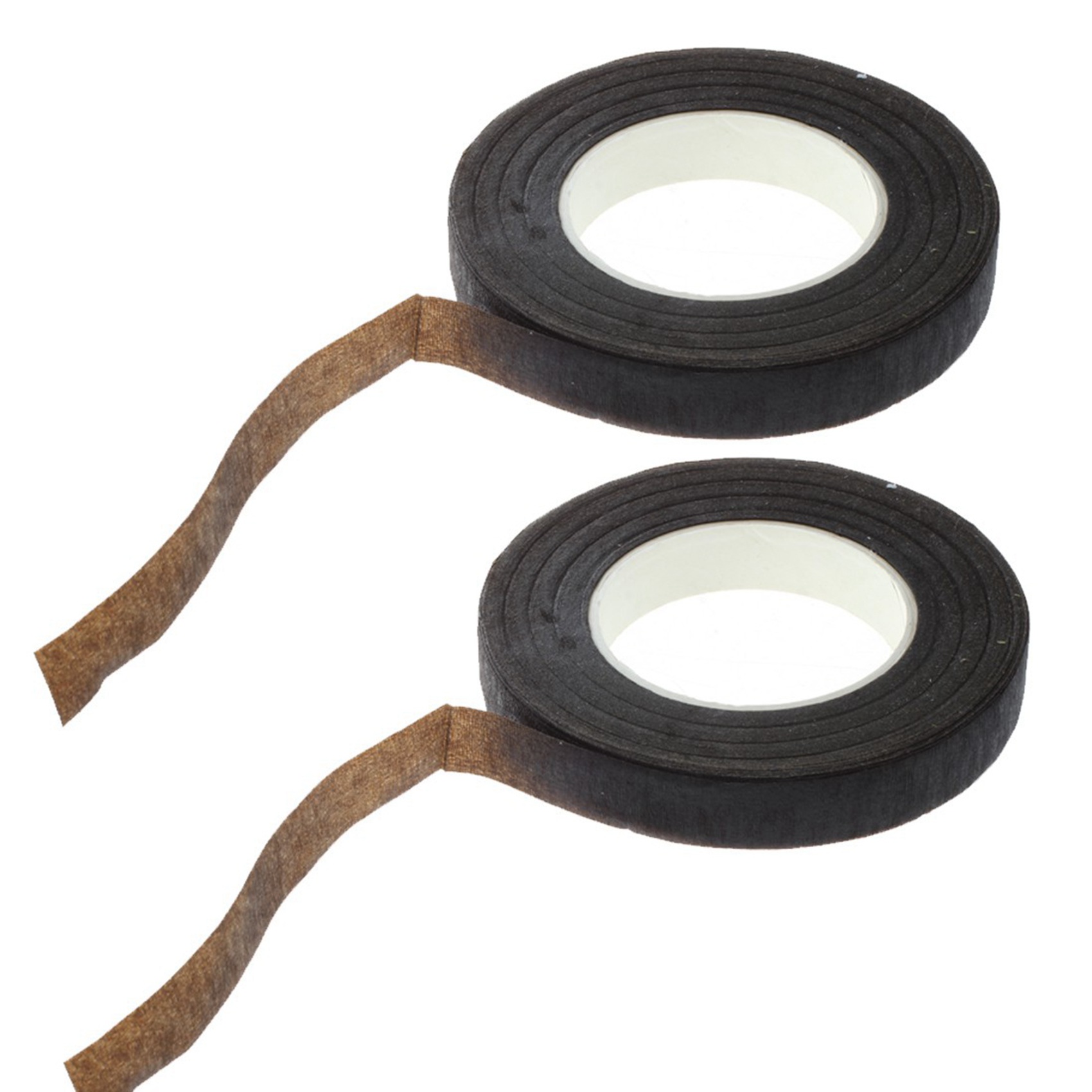 FORIDE 2X 30Yard 12mm Self-Adhesive Paper Tape Floral Stem for Garland Wreaths DIY Craft Artificial Silk Flower（Brown）