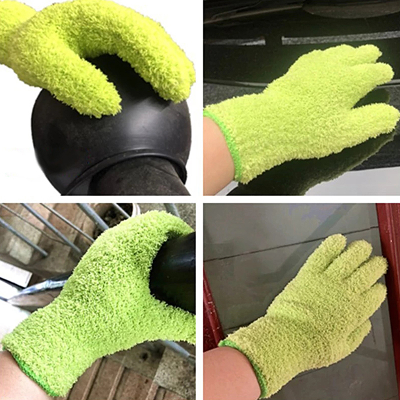 Dustable car gloves for cleaning household gloves ultra-fine 1PC fiber dusting cleaning window tools reusable cleaning tools