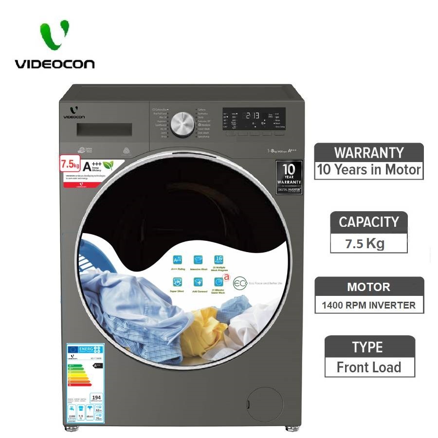 Videocon Fully Automatic 8 Kg Inverter Front Loading Washing Machine