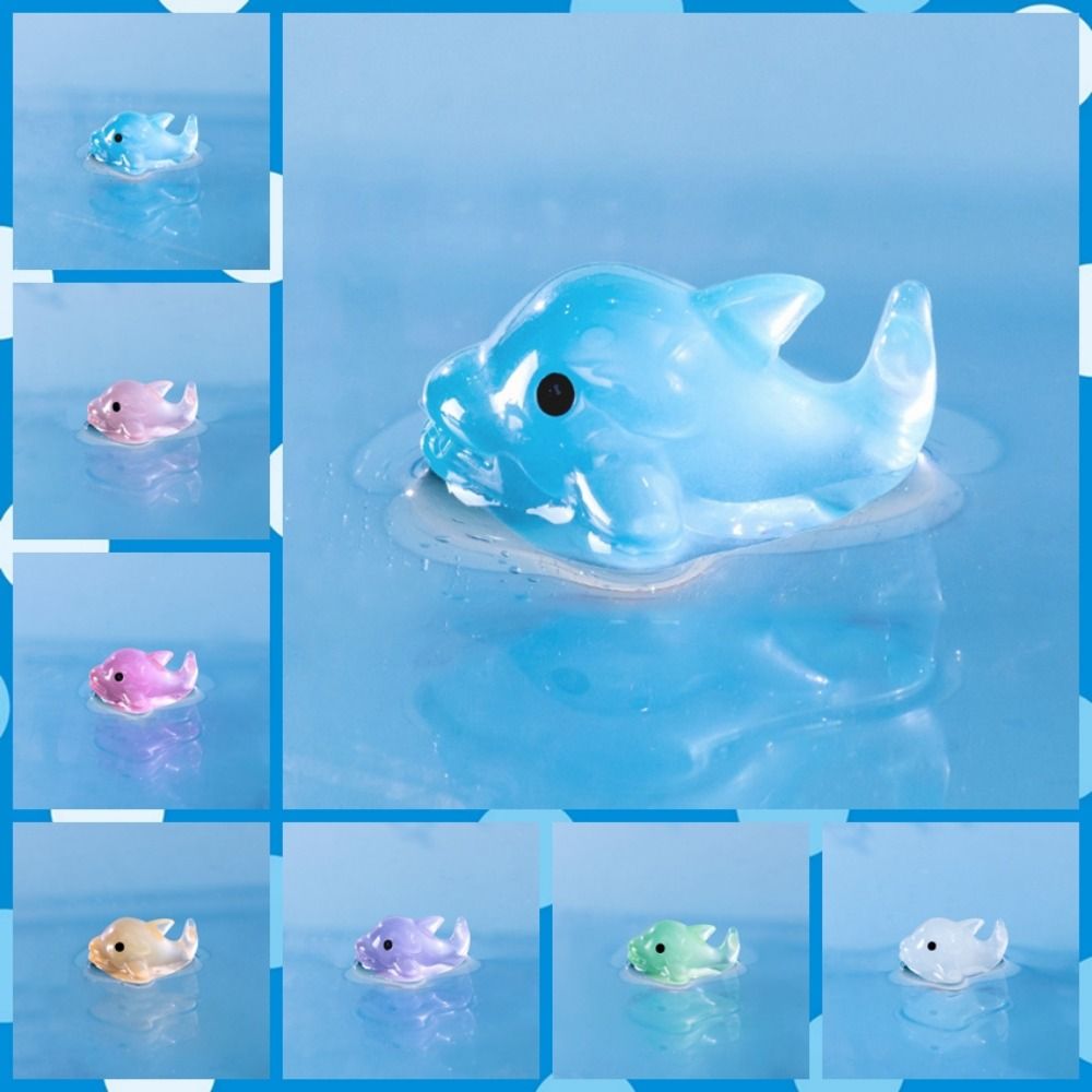 Cute Decorative Luminous Fat Fish Simulation Lifelike Fat Fish Resin Ornaments Colorful Mini Fish Figures Home Desk