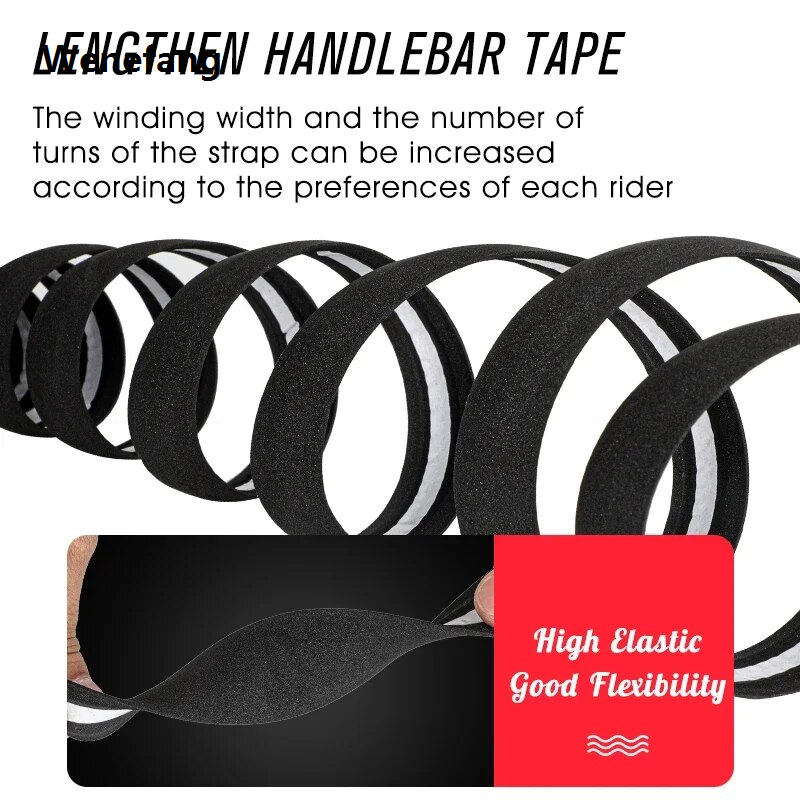 Wenefang 1Pair Bicycle Handlebar Strap MTB Road Bike Handle Tape Non-Slip New Sponge Belt Tape Handbar Protection Cover Cycling Accessories