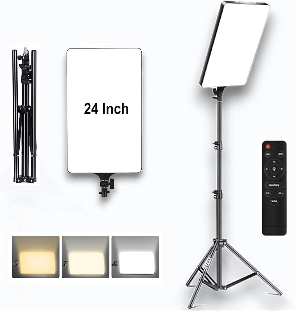 Photography 24 RL LED Lighting Panel Light Remote Control for Live Stream Video Photo Lamp