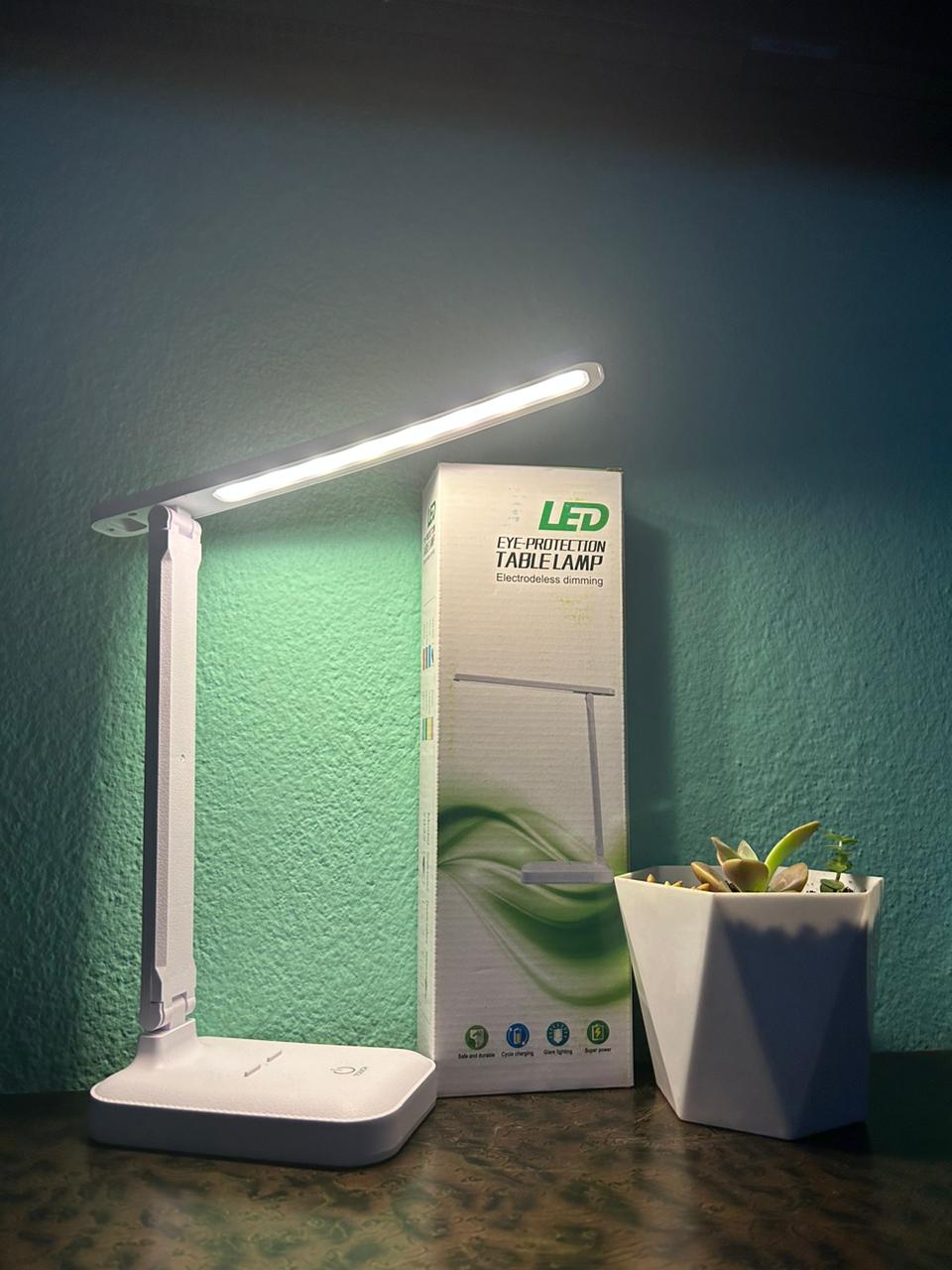 USB Rechargable Foldable LED Desk Lamp With 3 Color Light