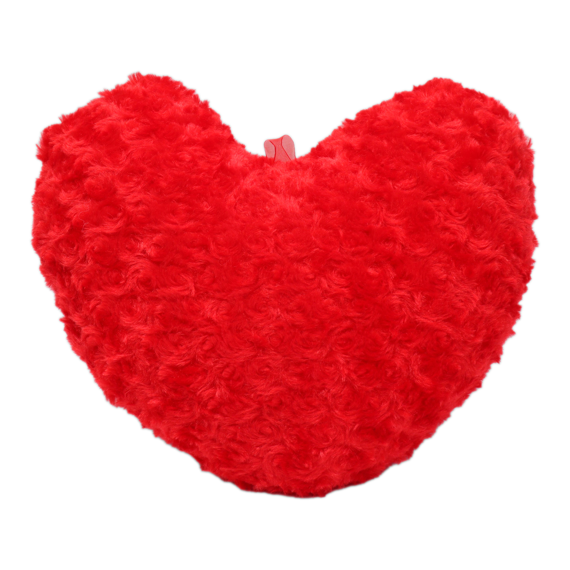 Red Heart Shaped Plush Pillow - 27cm Soft Decorative Throw Cushion - Premium Quality Stuffed Heart Ornament for Home Decor - 1 Piece
