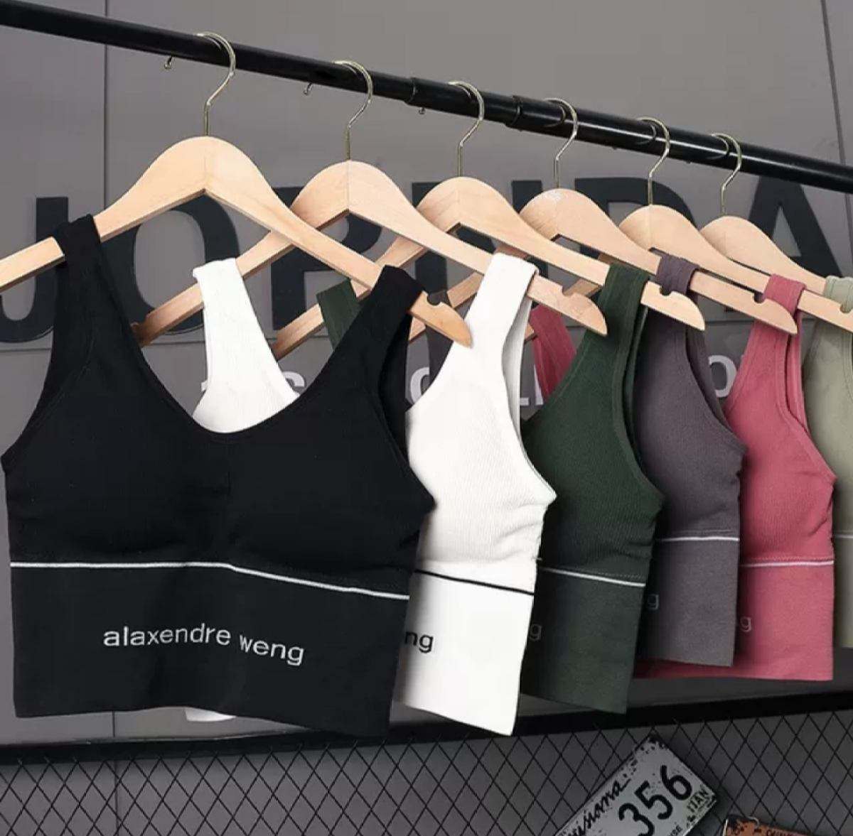 Pack Of 2 Pcs Yoga Fitness Workout Tops Sports Bras Camisole Design For Women