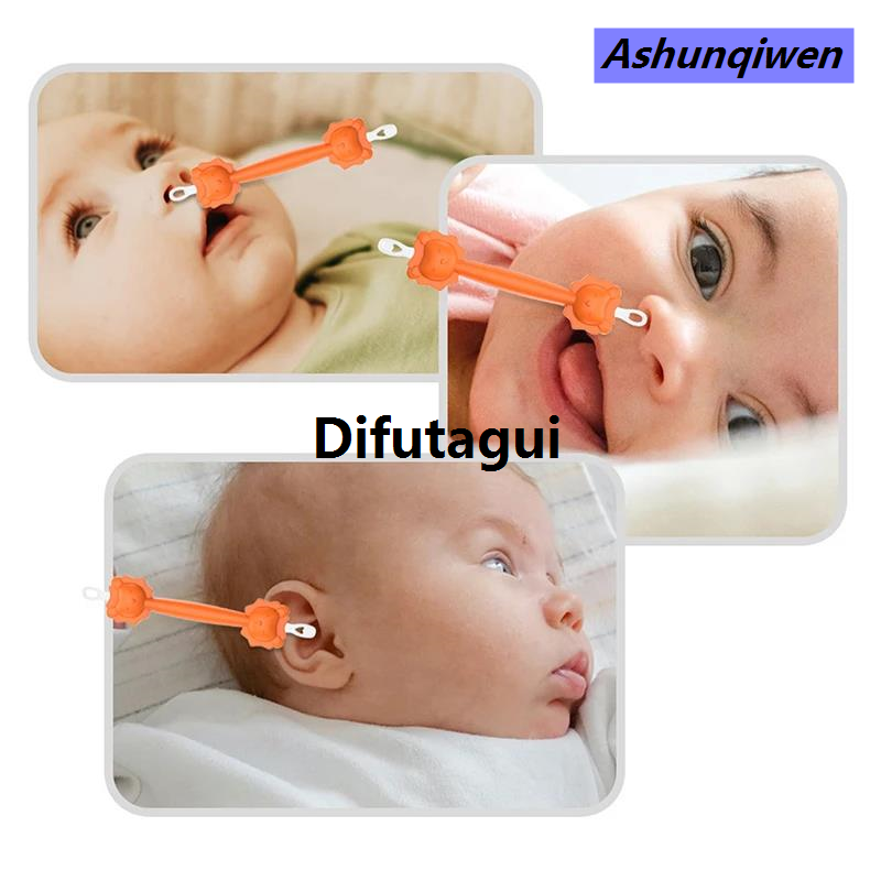 Difutagui 1pcs Baby Cleaner Spoon Double Headed Multifunctional Soft Wax Profesional Curette Picker Ear Nose Cleaning Stick Silicone Clean Tweezers