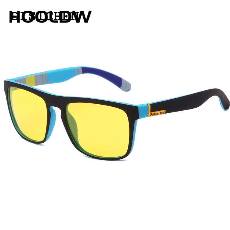 DISICHEN Sales promotion HOOLDW Night Vision Glasses Men Women Polarized Sunglasses Yellow Lens Anti-Glare Goggle Night Driving Sun glasses UV400 Eyewear