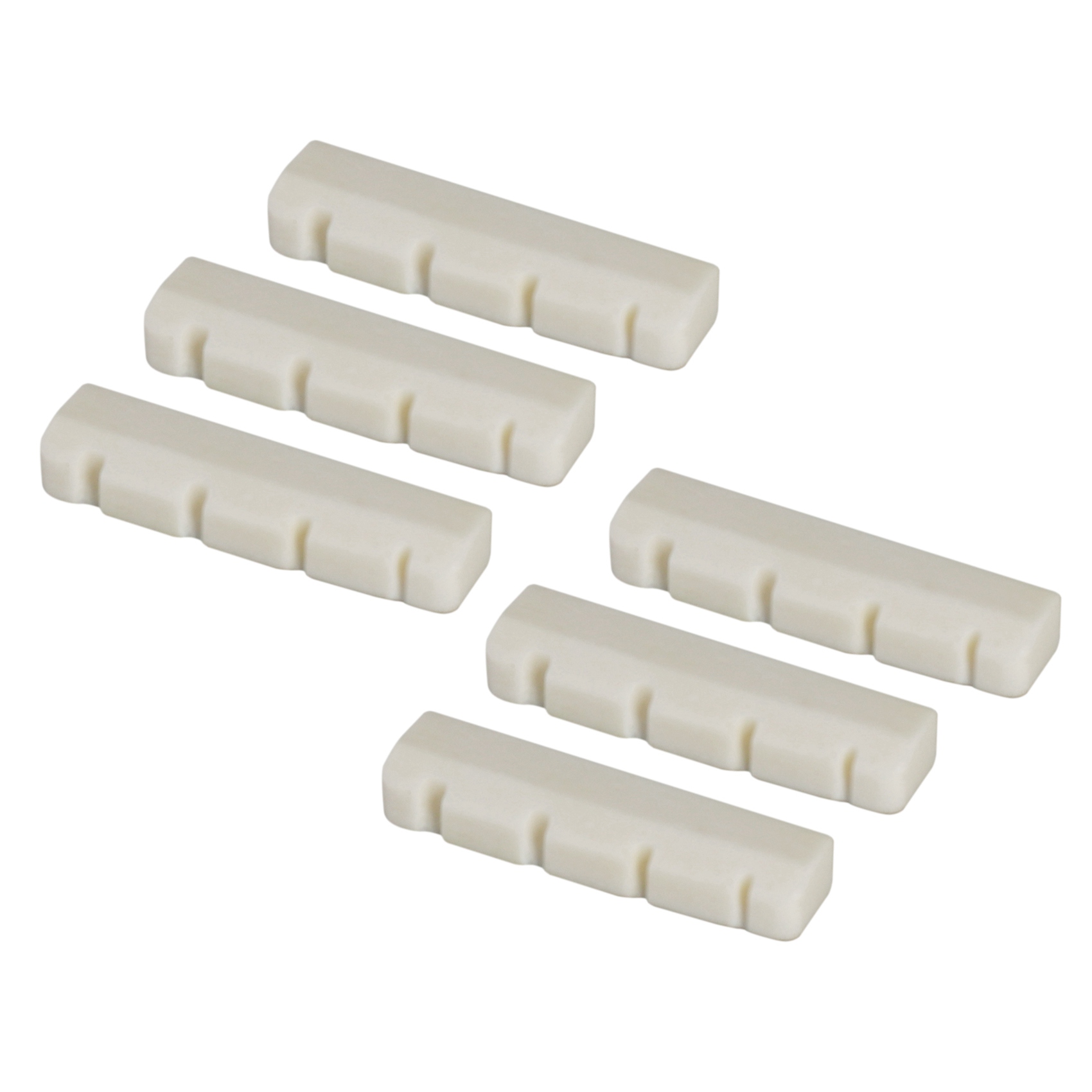 fasdaga Bass Bone Bridge Saddle and Nut for 4 String Bass Guitar Pack of 6