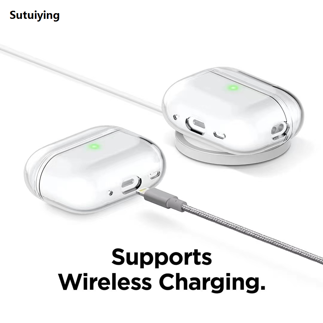 Sutuiying Transparent Soft TPU Earphones Case for AirPods Pro 2nd 2022 with Sales promotion Anti-lost Hanging Rope Strap, for Airpods Pro 2 Silicone Cover