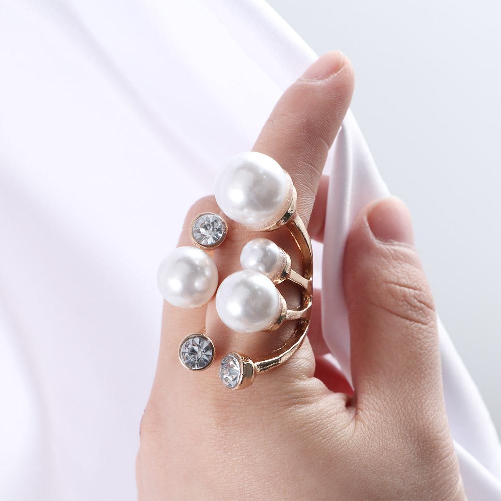 Elegant Retro Oversize Lady for Women Multi Rings Shiny Irregular Finger Rings Open Rings