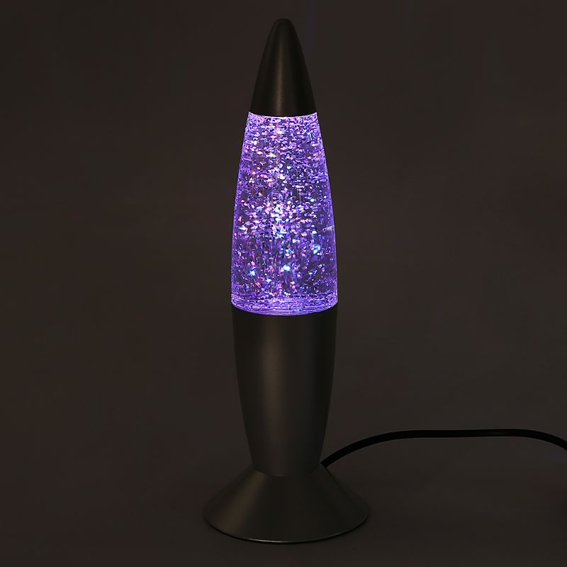 NEW 【Innovative design】3D Rocket Night Light Multi Color Changing Lava Lamp RGB LED Glitter Night Light Birthday Christmas Gift