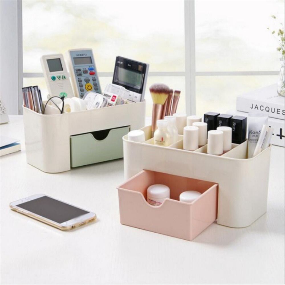 New Multifunctional Nordic Desktop Drawer Household Portable Cosmetic Storage Box Lipstick Mask Compartment Jewelry Box Makeup Brush Organizer Box