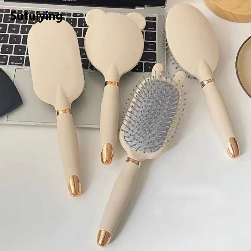 Sutuiying Cute Comb Anti Static Exhaust Air Cushion Comb Home Women 【2025 Version】 Hair Long Curling Fluffy Air Bag Comb Head Massage Comb