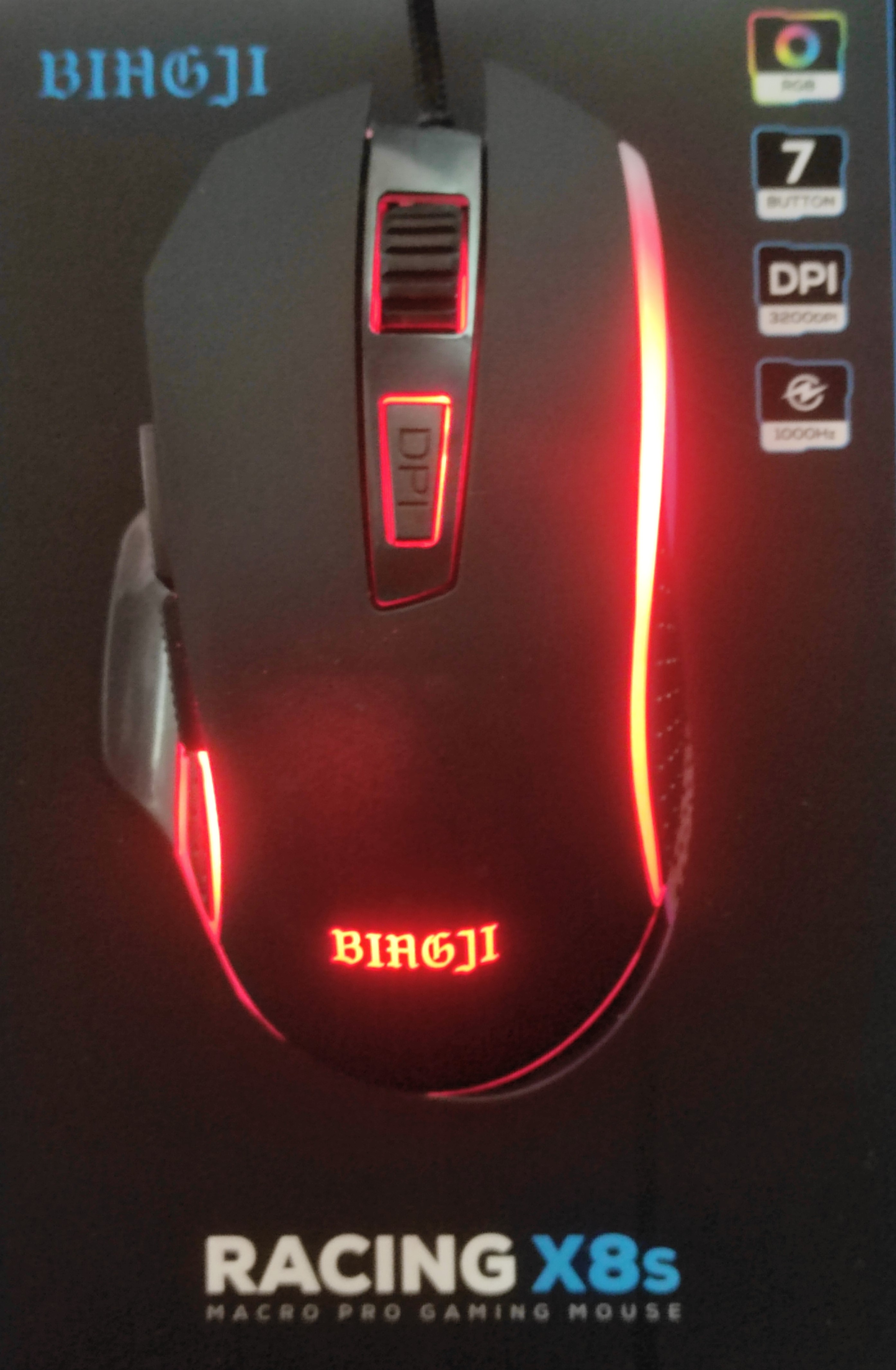 GD Professional Wired Gaming Mouse - 7 Buttons 4 Color 800-3200 Adjustable DPI
