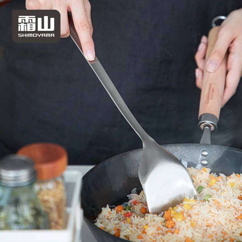 SHIMOYAMA 304 Stainless Steel Spatula Dishwasher Safe Kitchen for Cooking Practical Slotted Shovel Frying Stirring Home Turner