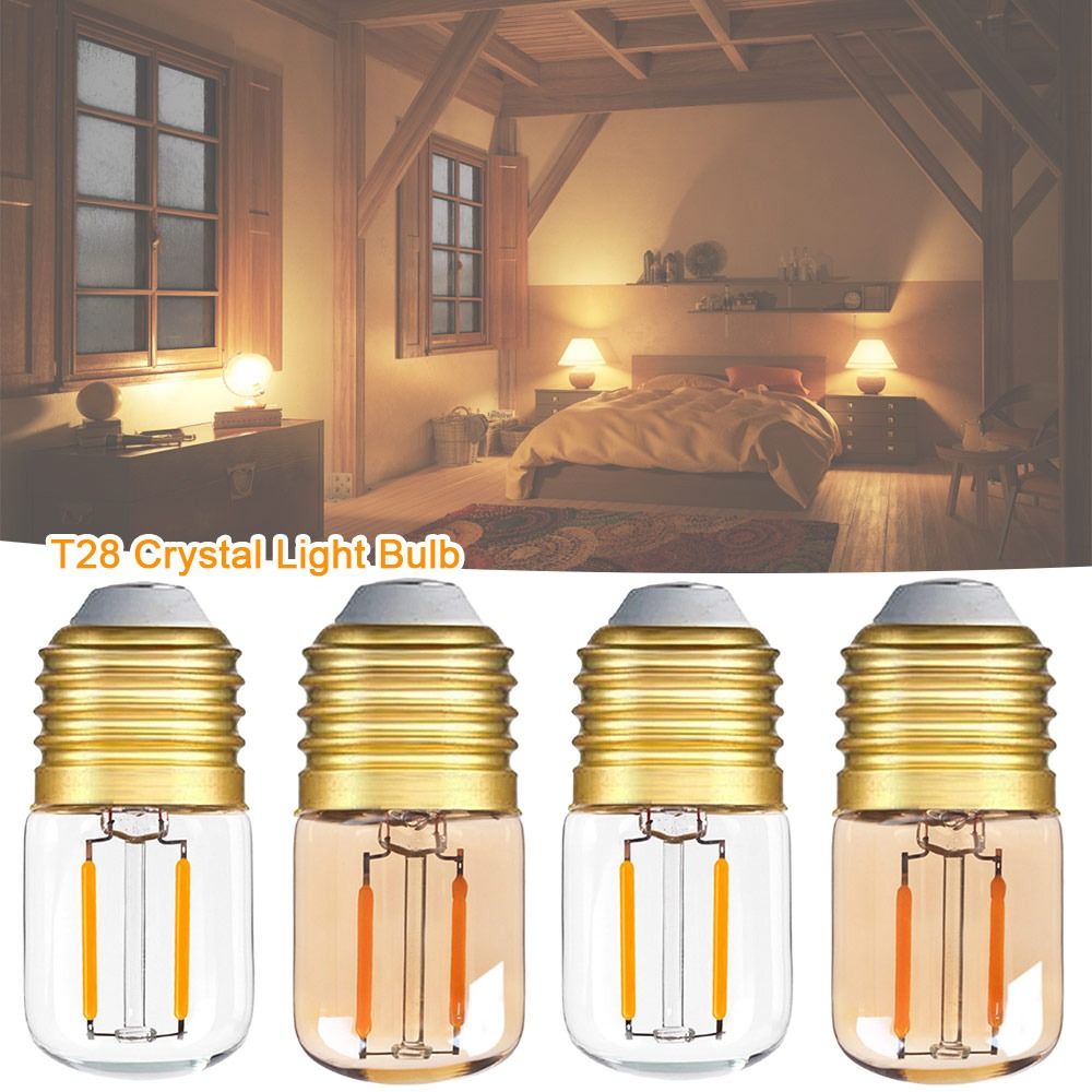 hot 1W 2W Crystal Light Bulb 27 Incandescent Candle Bulb Light Candle Warm White LED Bulb 2700K White Light