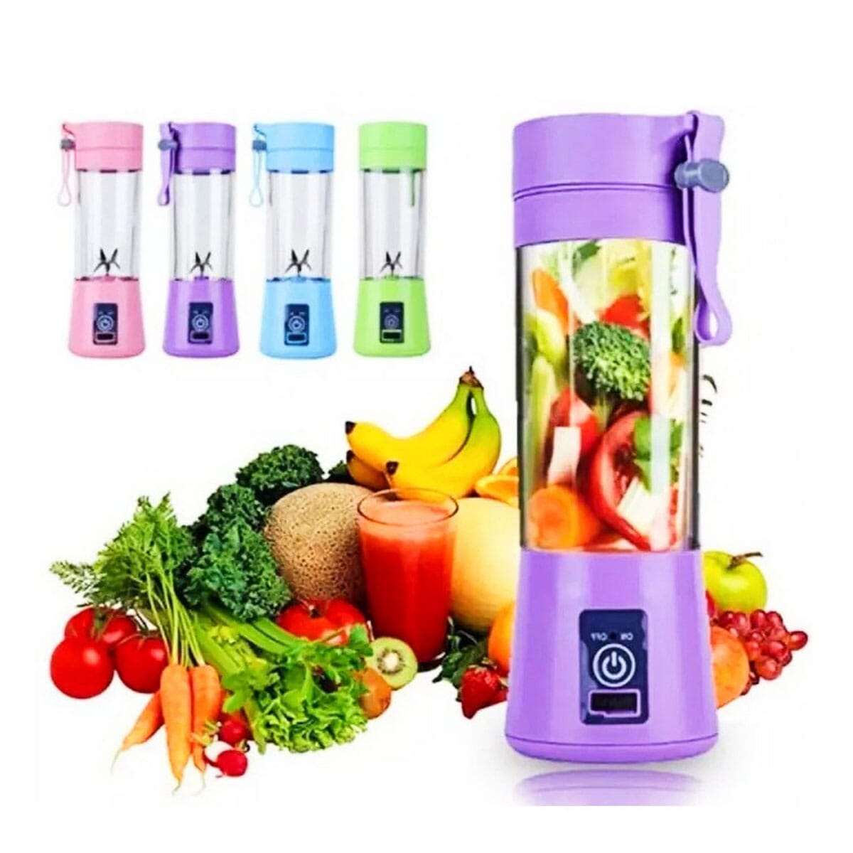 6 Blade Portable USB Rechargable Juicer Blender-380ml