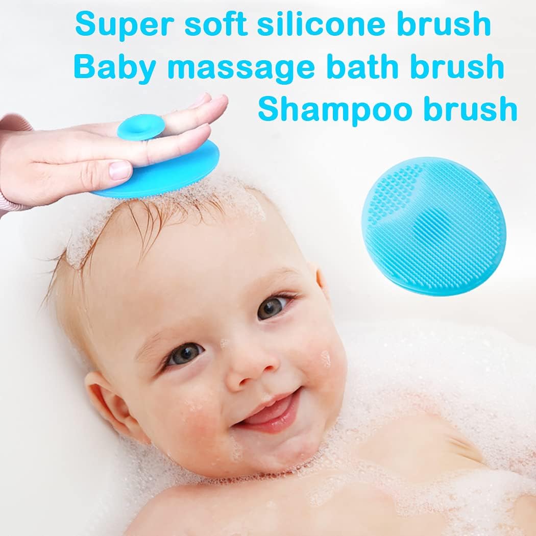 Soft Silicone Baby Shampoo Brush & Bath Scrubber - Gentle Cradle Cap Remover & Scalp Massager for Infants & Toddlers [1 Pc]