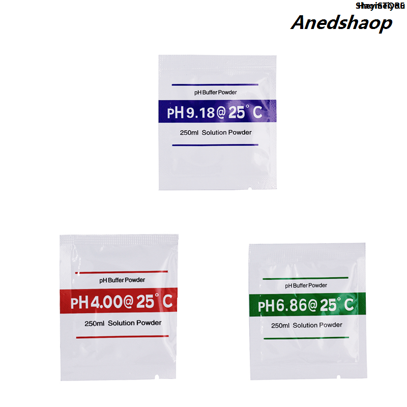 Zedeshop3Pcs PH Calibration Buffer Solution Powder Precise and Easy PH Sales promotion Calibration PH Calibration Powder Solution 6.86,4.00,9.18 Hot Selling 2025 New