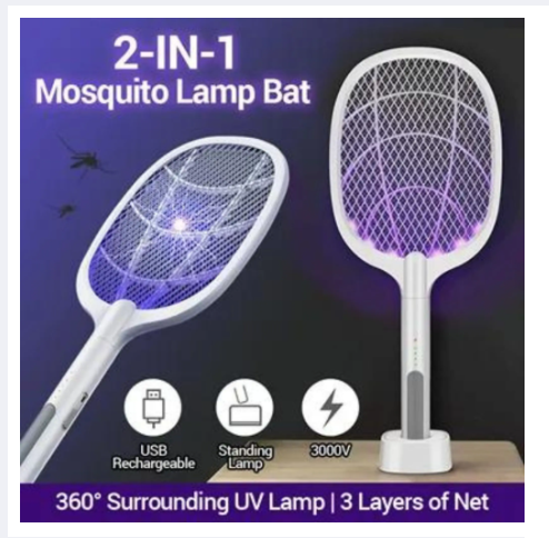 Mosquito Killer Bat With Standing Base For Automatic Power On Mode