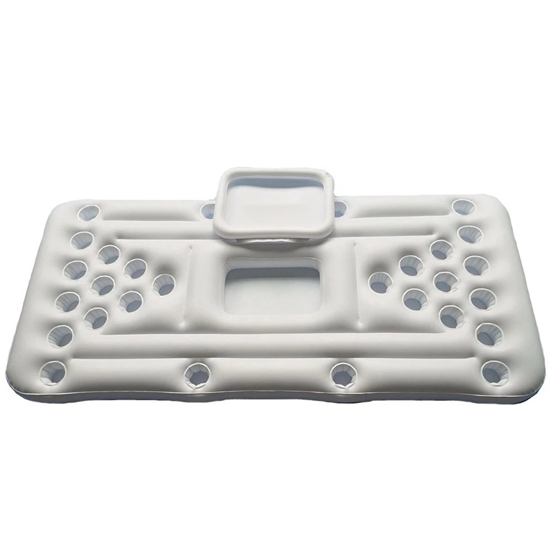 28 Cup Hole Floating Row Inflatable Swimming Pool Mattress Table