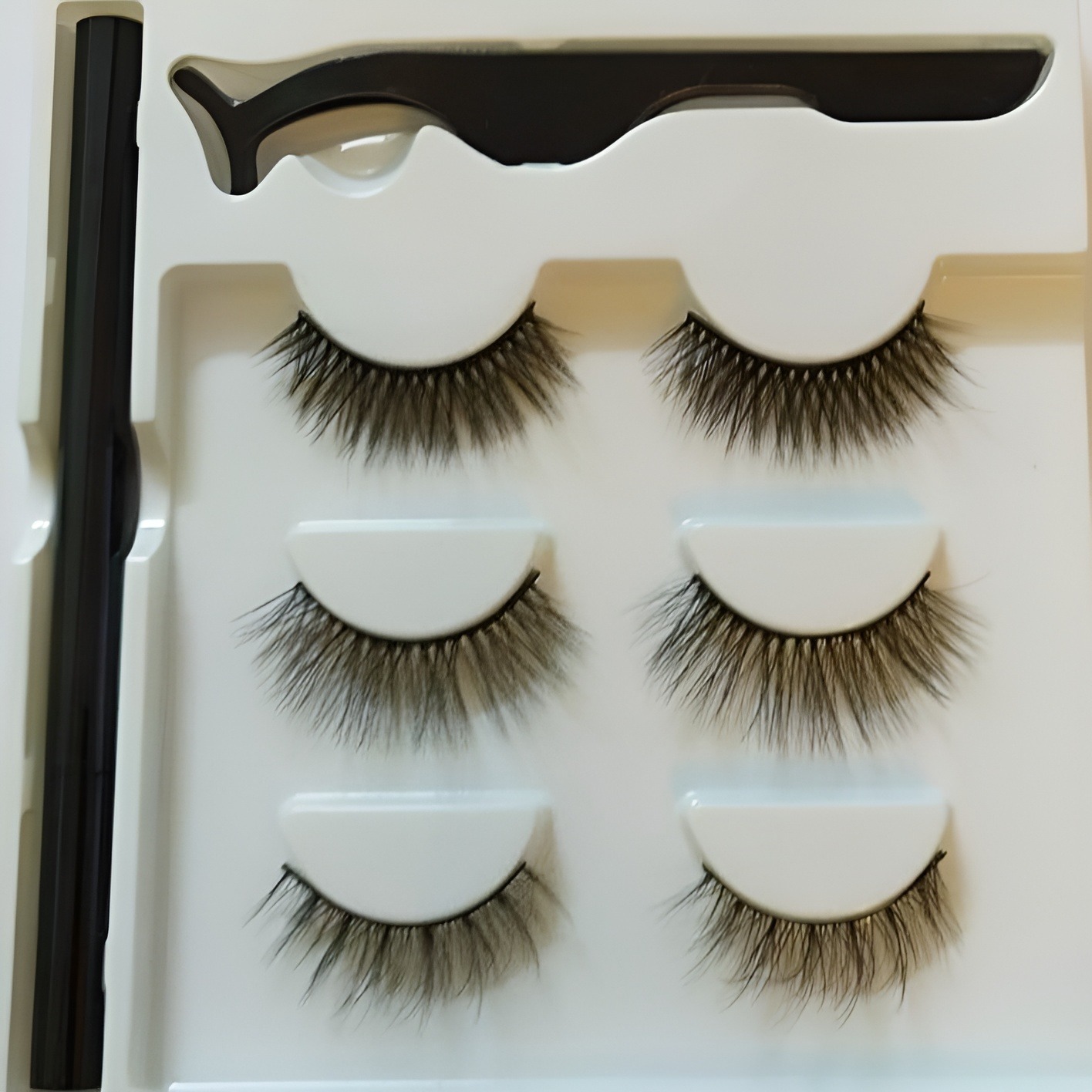 Combo Of 3 Pairs Thick, Medium and Thin False Eyelashes - Makeup Tools |