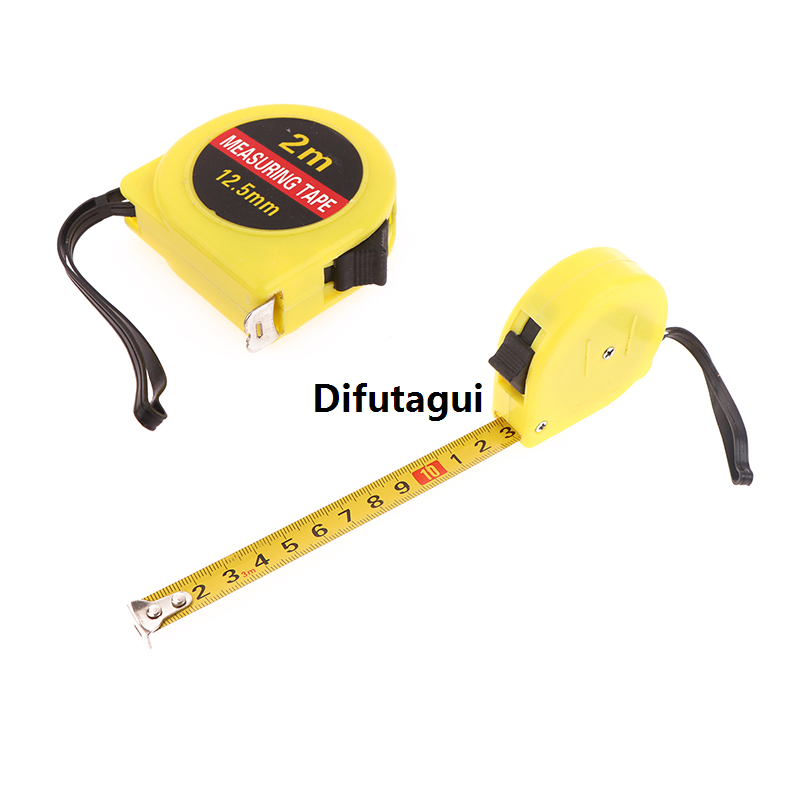 Difutagui 2M Portable Mini Plastic Tape Measure Distance Measuring Affordable Tool Small Steel Ruler Meter Exquisite Gift