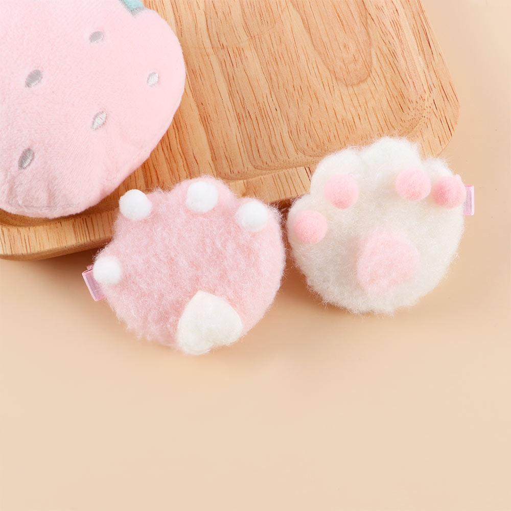 Sweet Cute Children Plush Cat Paws Claw Hairpins Barrettes Women Hair Clips Duckbill Side Clips
