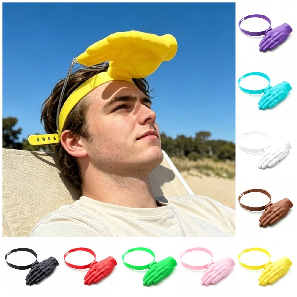 Durable 3D Printing Palm-sized Sun Hat Creative Detachable Hand Sun Protection Cap Multifunction Portable Funny Sunshade Cap Outdoor Activities