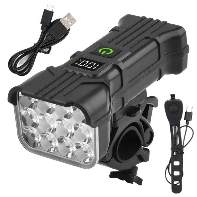 12 LED Bicycle Front Light Rechargeable Bike Light with Horn MTB Bicycle Head Lights Cycling Bike Safety Lamp for Night Riding Bles Online DZ-27B-18