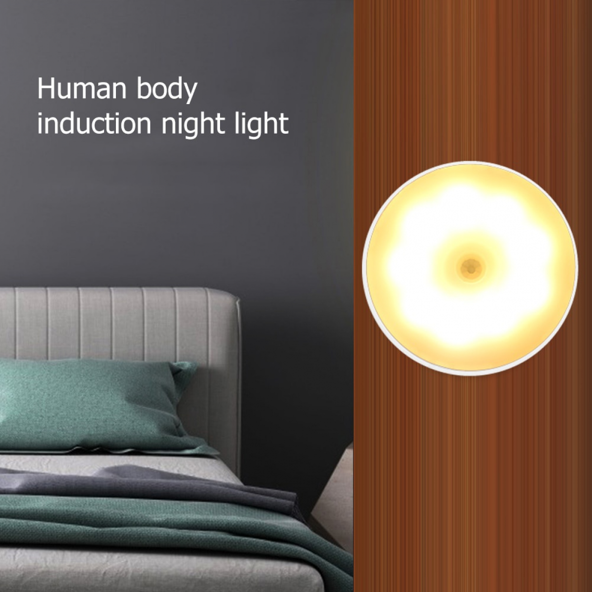Rechargeable USB Motion Sensor Night Light Smart Motion Detection LED Closet Cabinet Lights LED Emergency Recharging Lights for Bedroom Kitchen Hallways Bathroom for Halloween Christmas Birthday Family Party Making Atmosphere Lights