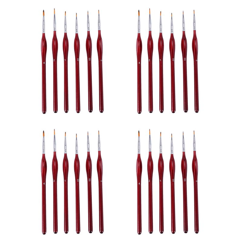 FORIDE 24-Piece Fine Paintbrushes - Detail Paint Brush Set - for Acrylic, Watercolor, Oil