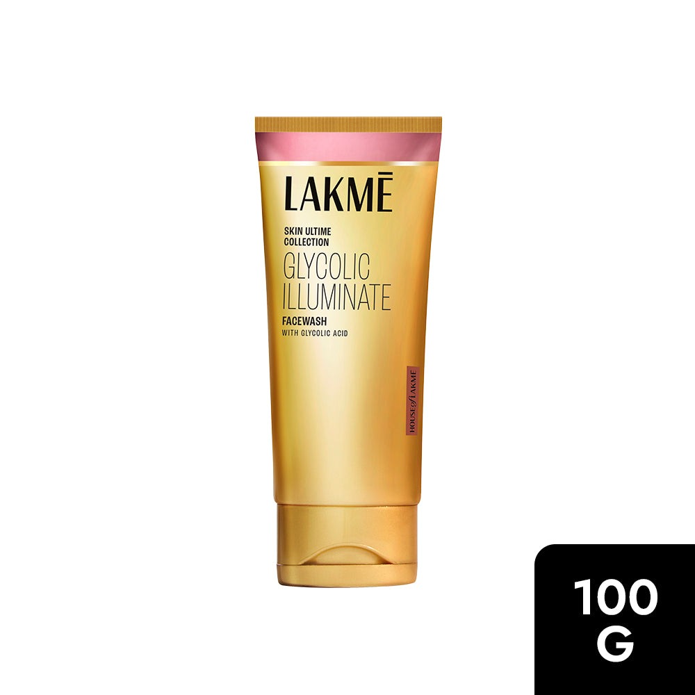 Lakme Glycolic Illuminate Facewash with Glycolic Acid for Gentle Exfoliation & Illuminated Skin 100g
