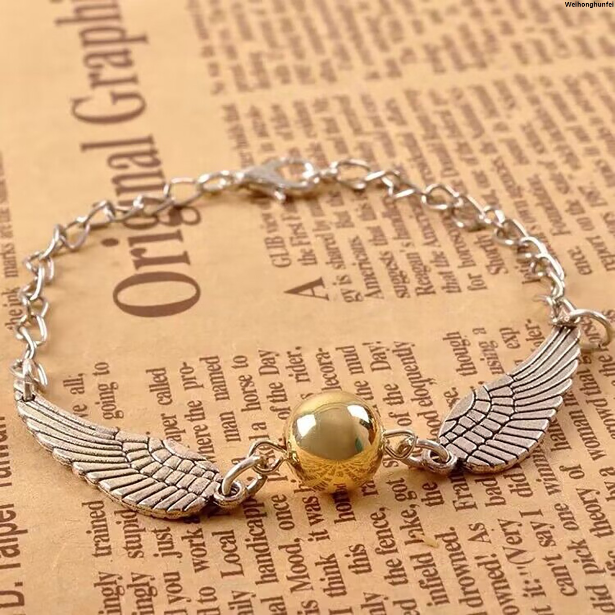 WeihonghunfeiBargain price Harri Golden Snitch Bracelet Potter Multi Wings Snitchs Owl Hedwig Layer Handmade Bracelet for Fans Gifts