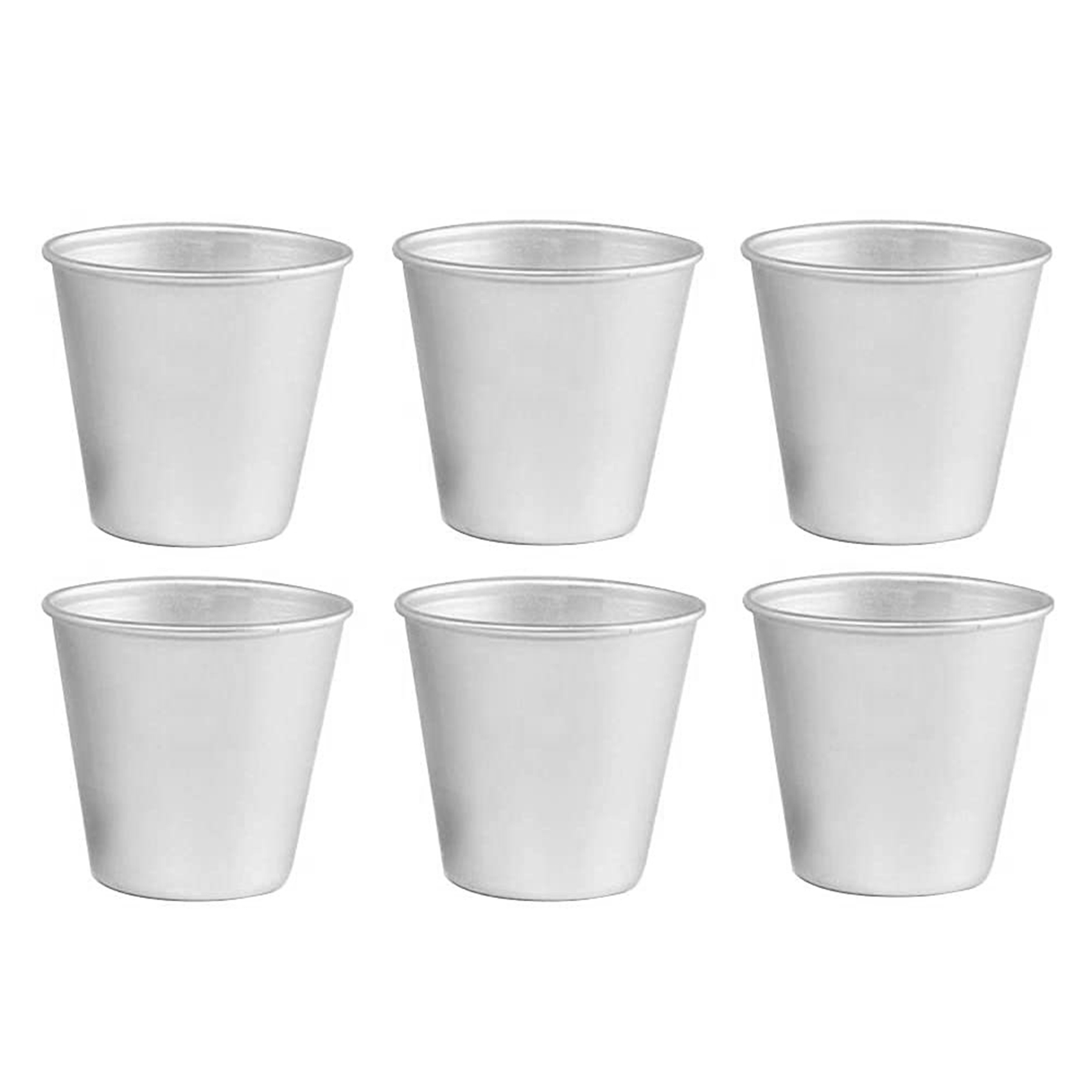 FORIDE 6 PCS Aluminium Dariol Mould Baking Cup Dariole Pudding Dessert Creme Moulds Round Nonstick Egg Tart Mould Bakeware Cup