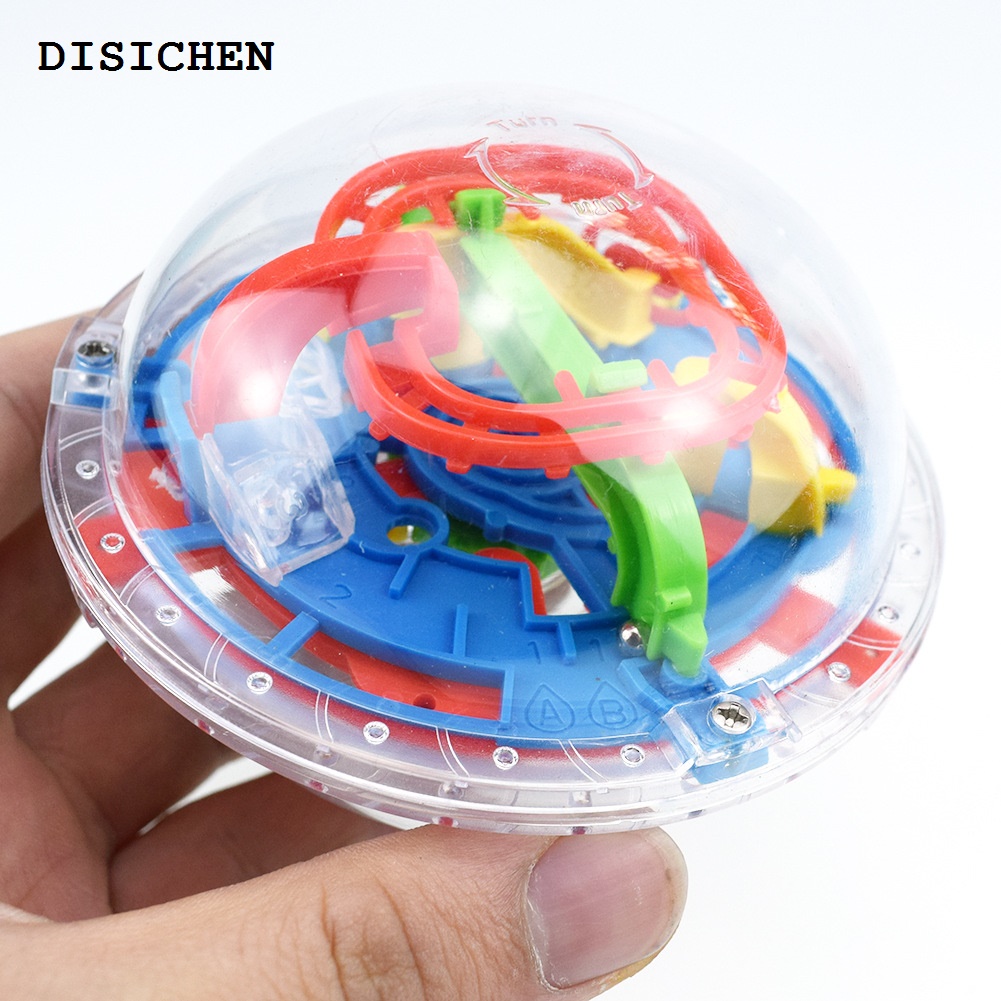 DISICHEN New 【Fullyoung_520 Store】Children Intelligence Maze Magic Cube Toy 3D Labyrinth Ball Random Color